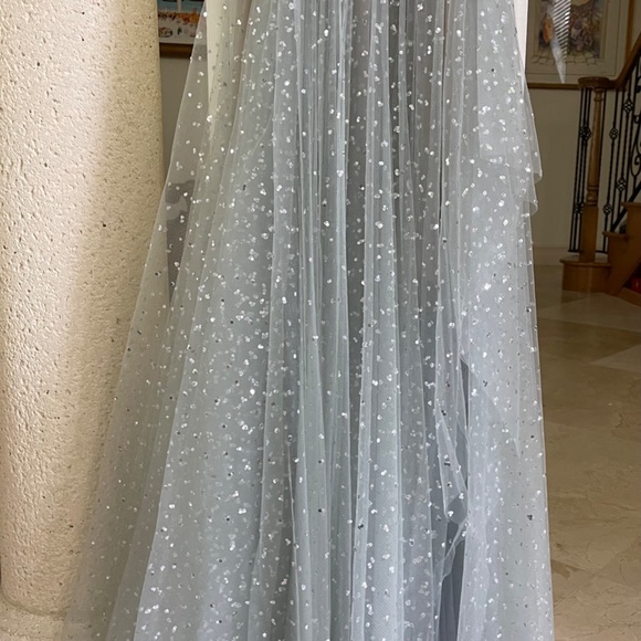 ÉDITION GEMY MAALOUF Shimmery Tulle Long Dress - Picture 3 of 6